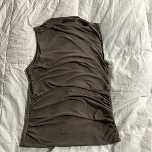 Stradivarius tulle gathered top size m